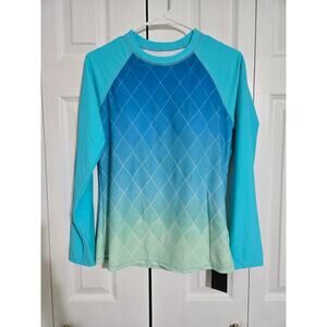 Daci large women's blue long sleeve rash gaurd new with tags